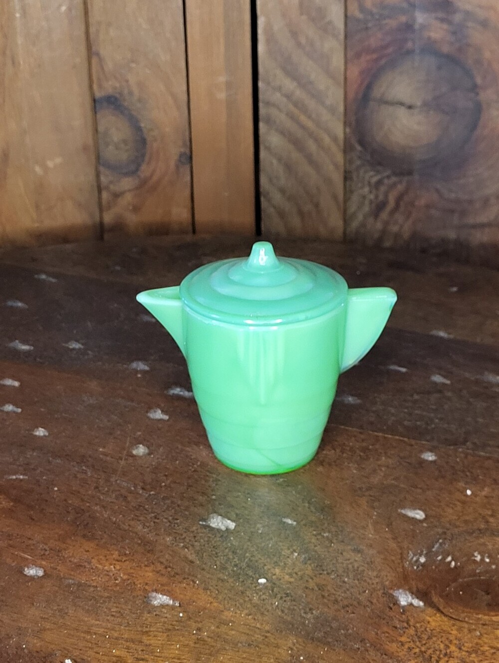 Green Glass Pitcher